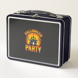 Halloween Spukhaus-Party-Vektor Metall Brotdose