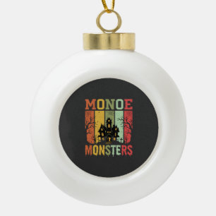 Halloween Spukhaus Retro-Monster Keramik Kugel-Ornament