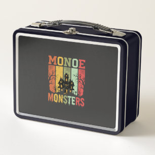 Halloween Spukhaus Retro-Monster Metall Brotdose