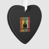 Halloween Spukhaus Retro-Monster Ornament (Vorderseite)