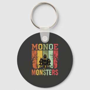 Halloween Spukhaus Retro-Monster Schlüsselanhänger