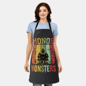 Halloween Spukhaus Retro-Monster Schürze (Getragen)
