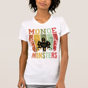 Halloween Spukhaus Retro-Monster T-Shirt