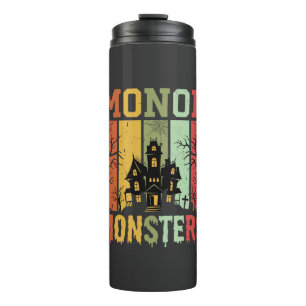 Halloween Spukhaus Retro-Monster Thermosbecher