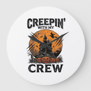 Halloween Spukhaus Schleich Mit Meiner Crew Shirt Große Wanduhr