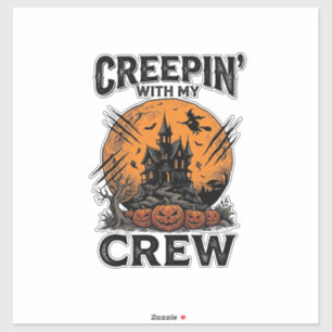 Halloween Spukhaus Schleichen Mit Meiner Crew Shir Aufkleber
