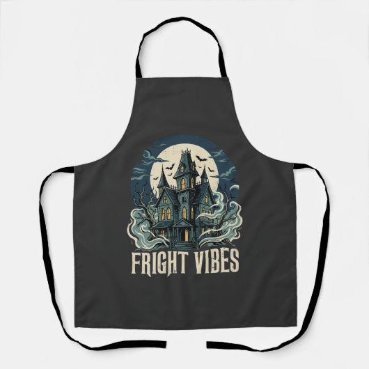 Halloween Spukhaus Schreckens-Vibes Design Schürze (Vorderseite)