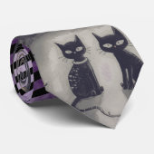 Halloween, Spukhaus , Schwarze Katze Krawatte (Gerollt)
