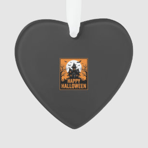 Halloween Spukhaus Silhouette Vektordesign_1 Ornament