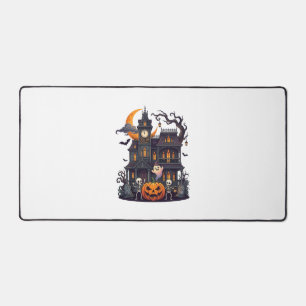Halloween Spukhaus Skelette Kürbis Geist Cr Schreibtischunterlage