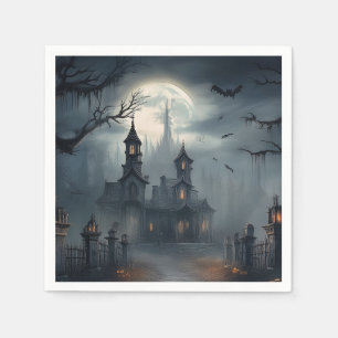 Halloween Spukhaus Süßigkeiten oder Saures Serviette