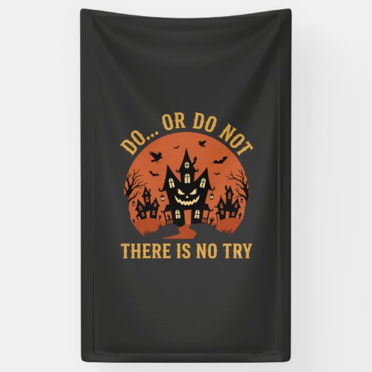 Halloween Spukhaus Tu es oder tu es nicht Banner (Vertikal)