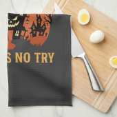 Halloween Spukhaus Tu es oder tu es nicht Geschirrtuch (Viertel Falte)