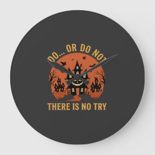 Halloween Spukhaus Tu es oder tu es nicht Große Wanduhr