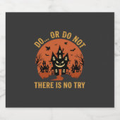 Halloween Spukhaus Tu es oder tu es nicht Schaumweinetikett (Einzelnes Label)