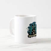 Halloween Spukhaus Uhrturm Fledermäuse Geist_1 Kaffeetasse (Vorderseite Links)