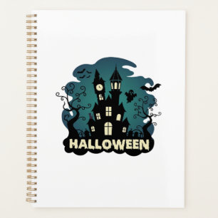 Halloween Spukhaus Uhrturm Fledermäuse Geist_1 Planer
