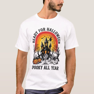 Halloween Spukhaus Vintage Gruselig Fertig T-Shirt