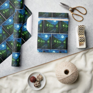 Halloween Spukhecke Geschenkpapier