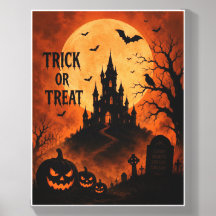 🎃 Halloween Spukvilla Leinwand Wandkunst |