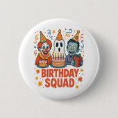 Halloween Squad Creepy Clown Ghost Zombie Button (Vorderseite)