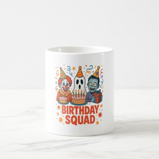 Halloween Squad Creepy Clown Ghost Zombie Kaffeetasse (Mittel)