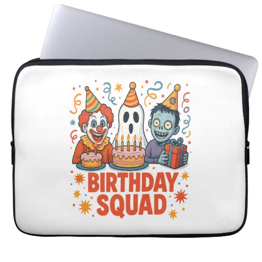 Halloween Squad Creepy Clown Ghost Zombie Laptopschutzhülle (Vorderseite)