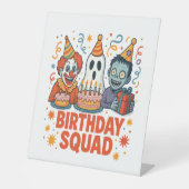 Halloween Squad Creepy Clown Ghost Zombie Sockelschild (Vorderseite)