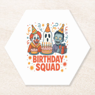 Halloween Squad Creepy Clown Ghost Zombie Untersetzer