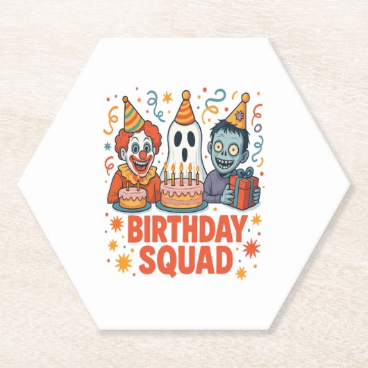 Halloween Squad Creepy Clown Ghost Zombie Untersetzer (Vorderseite)