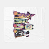 Halloween Squad Dog Fleecedecke (Vorderseite (Horizontal))