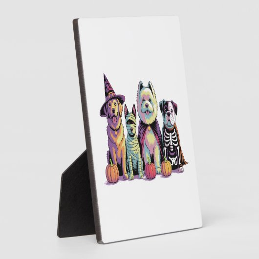 Halloween Squad Dog Fotoplatte (Seite)