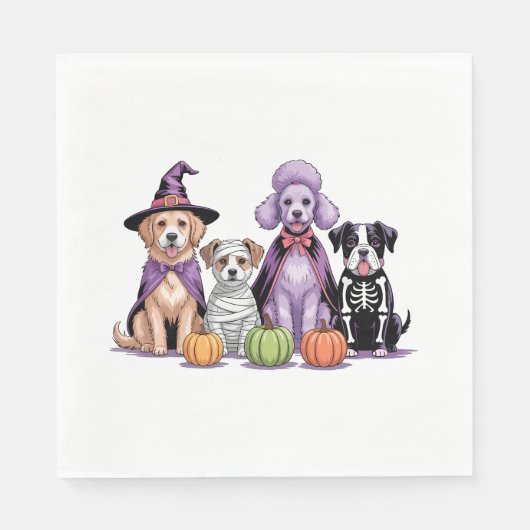 Halloween Squad Dog Serviette (Vorderseite)