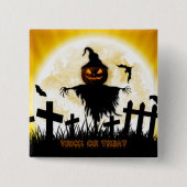 Halloween Square Button/Scarecrow Button (Vorderseite)