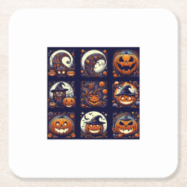Halloween Square Paper Untersetzer