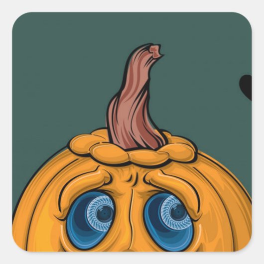 Halloween Square Sticker (Vorderseite)
