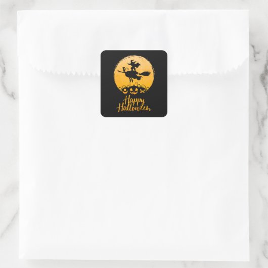 Halloween Square Sticker (Tasche)