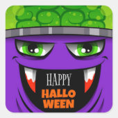 Halloween Square Sticker (Vorderseite)