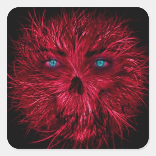 Halloween Square Stickers/Creepy Monster Quadratischer Aufkleber (Vorderseite)