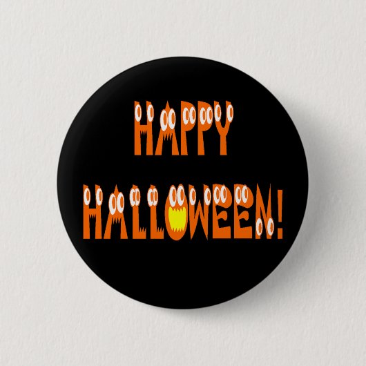 Halloween Squash Text Button (Vorderseite)