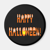 Halloween Squash Text Magnet (Vorne)