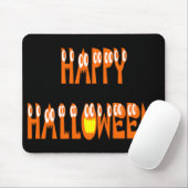 Halloween Squash Text Mousepad (Mit Mouse)