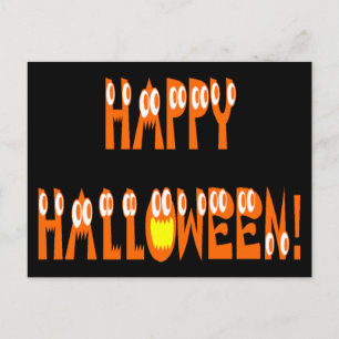 Halloween Squash Text Postkarte