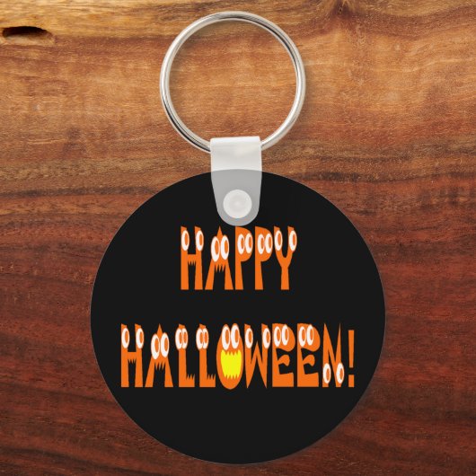 Halloween Squash Text Schlüsselanhänger (Vorderseite)