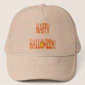 Halloween Squash Text Truckerkappe (Vorderseite)