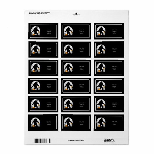 Halloween Squatchin' Adressaufkleber (Vorne)