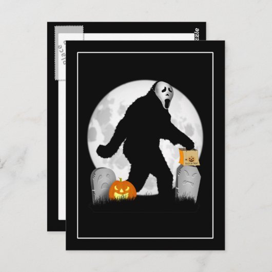 Halloween Squatchin' Postkarte (Vorne/Hinten)