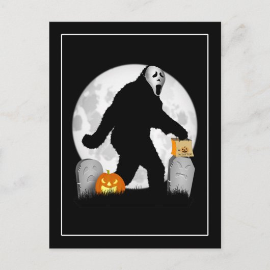 Halloween Squatchin' Postkarte (Vorderseite)