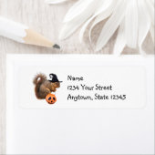 Halloween Squirrel Return Address Label (Insitu)