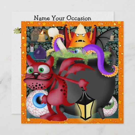 Halloween - SRF Einladung (Vorne/Hinten)